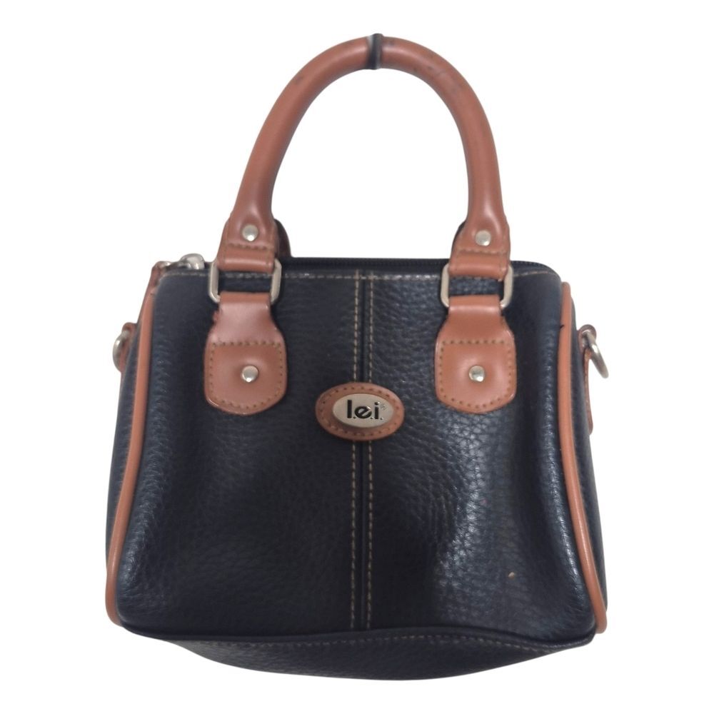 Lei Vintage Y2k Black and Brown Women's Mini Handbag